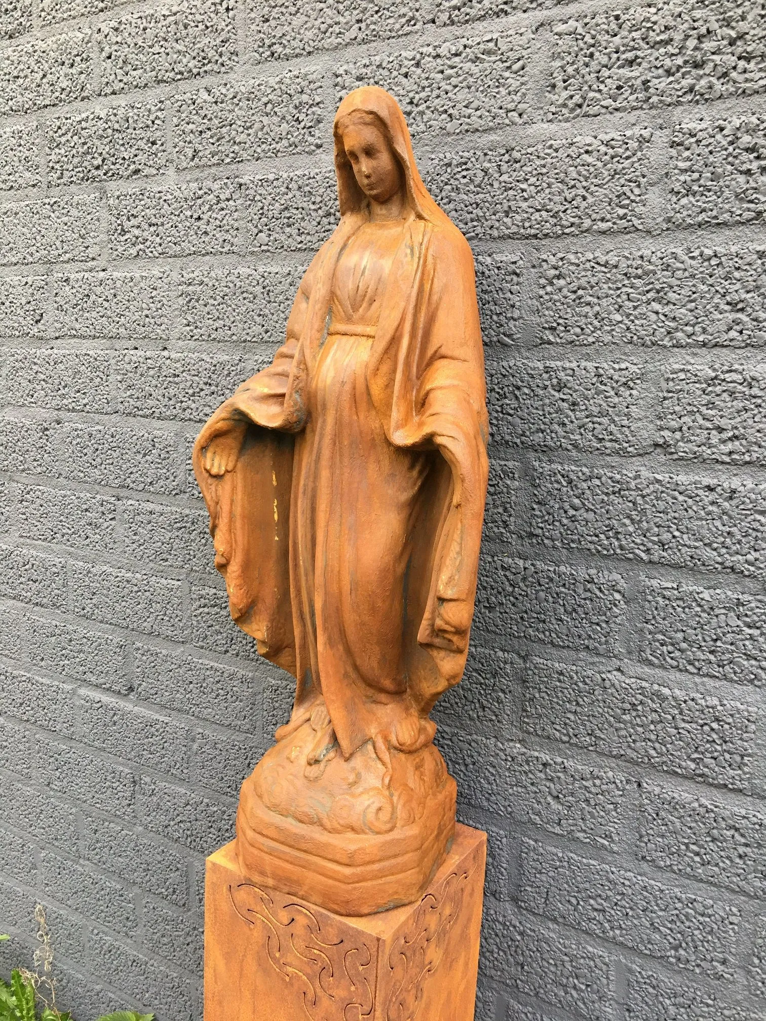 Maria - stenen beeld - 70 cm - oxide - gedetailleerd